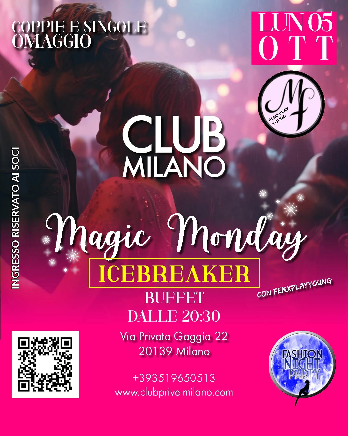 Locandina Magic Monday · Icebreaker Edition · Club Milano